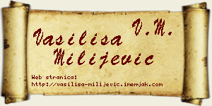 Vasilisa Milijević vizit kartica